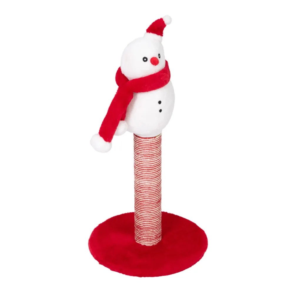 zooplus Exclusive Kratzstamm Schneemann - rot / weiss