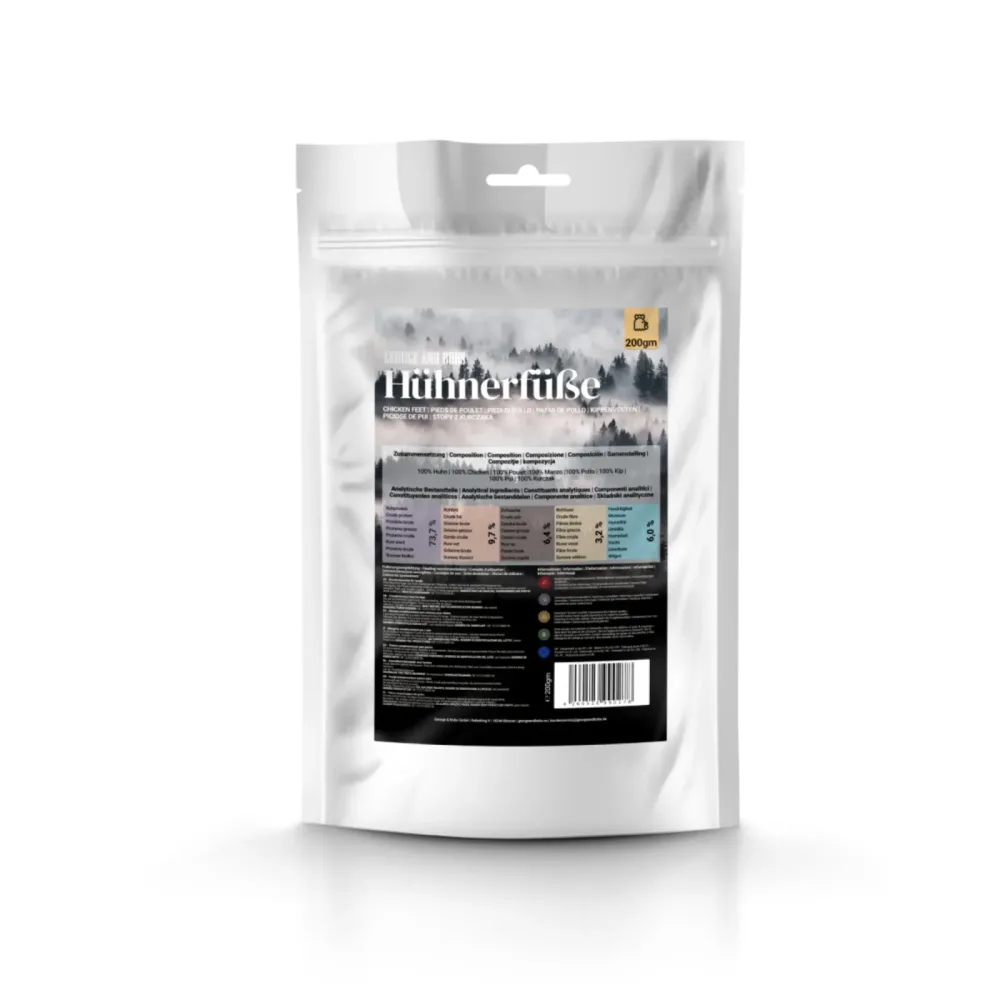 Sparpaket George & Bobs Hundesnacks 3 x 200 g - Hühnerfüsse