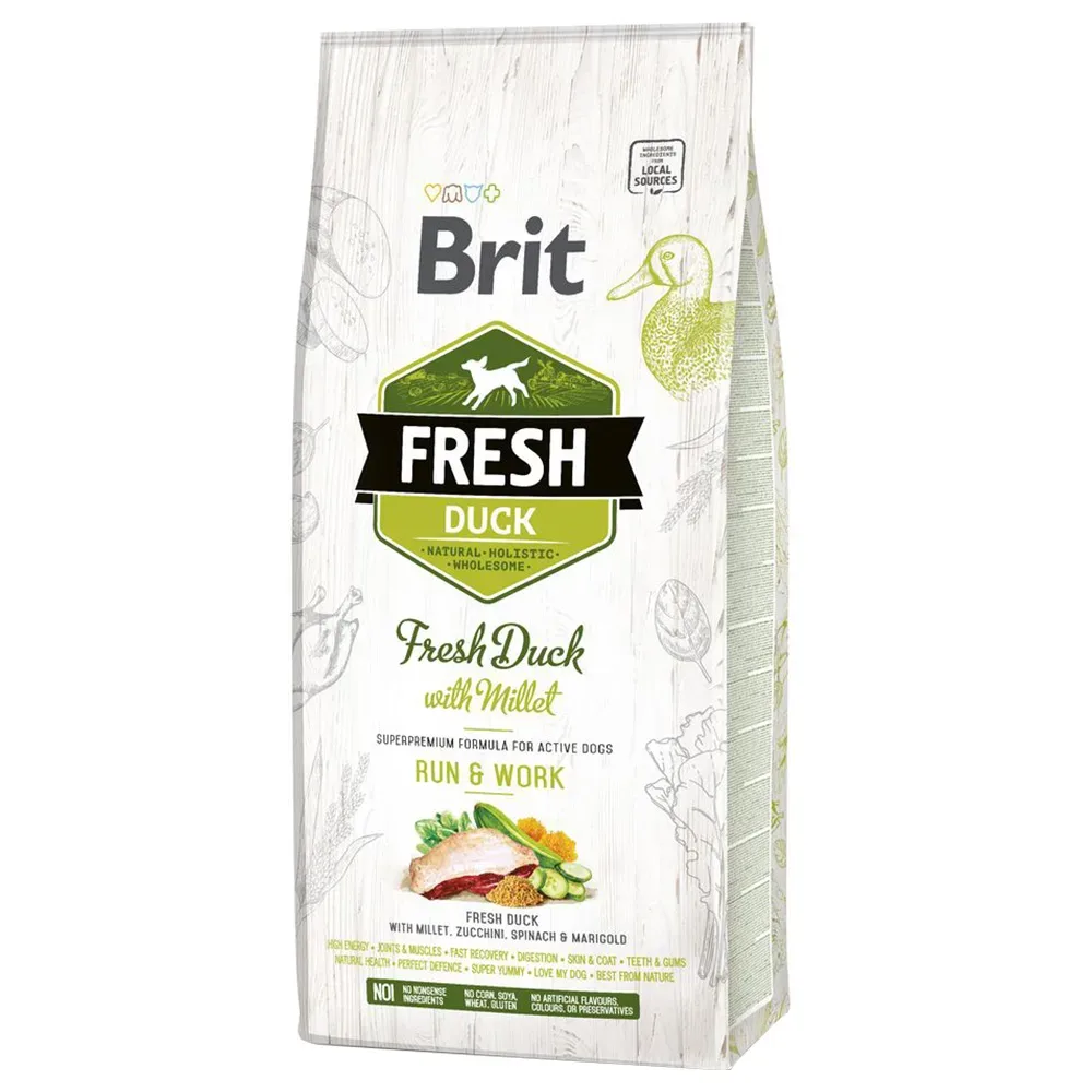 Brit Fresh Ente mit Hirse Active Run & Work - 12 kg
