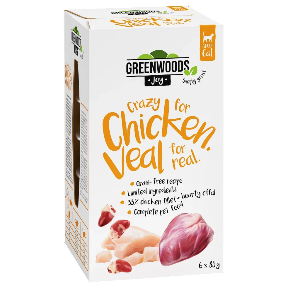 Greenwoods Joy Hühnerfilet mit Kalb - 6 x 85 g