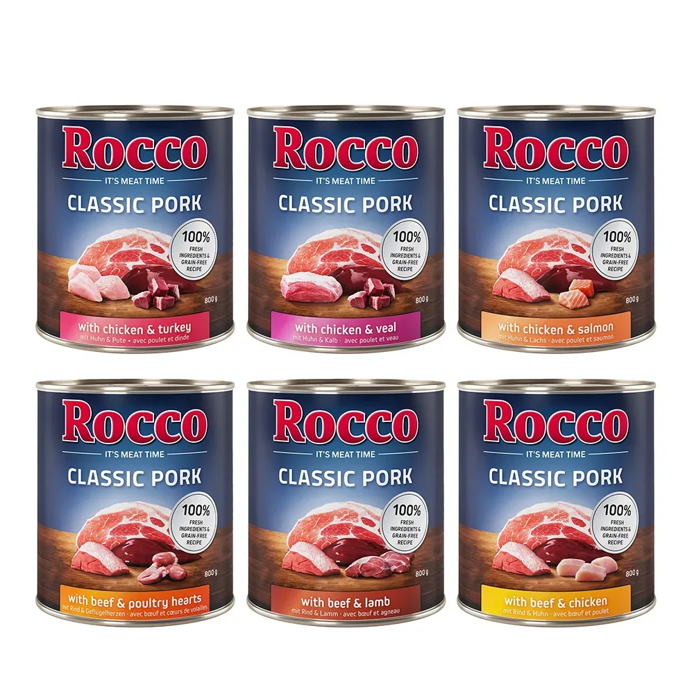 Sparpaket Rocco Classic Pork 24 x 800 g - Mix (6 Sorten)