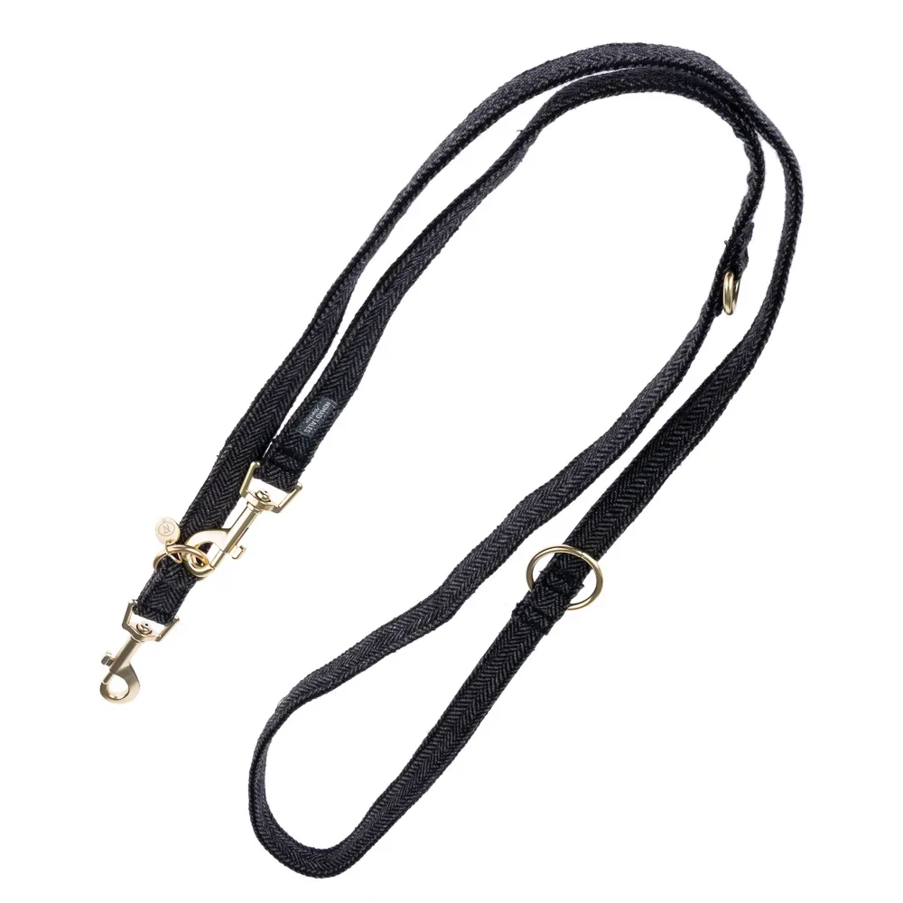 Nomad Tales Calma Halsband, ebony - Passende Leine: 200 cm lang, 20 mm breit