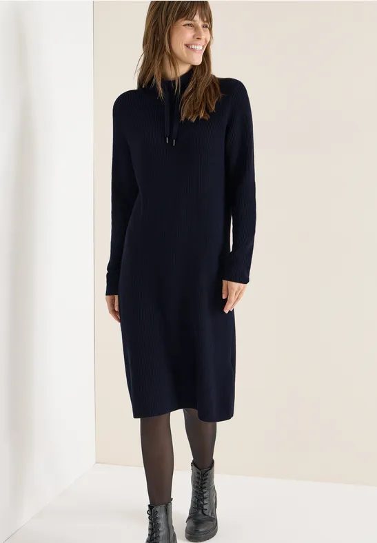Cosy Rippstruktur Kleid