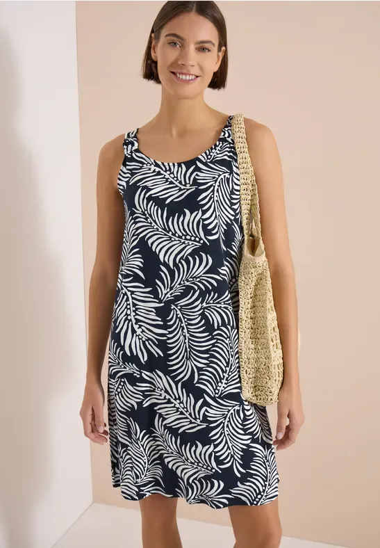Knielanges Kleid aus Jersey mit Print