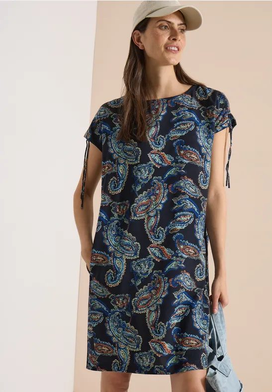 Knielanges Kleid mit Capsleeves