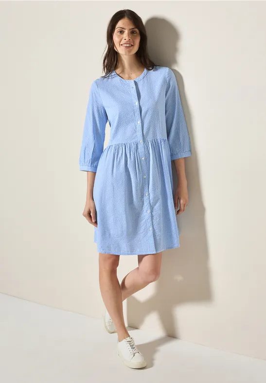 Gestreiftes Seersucker Kleid