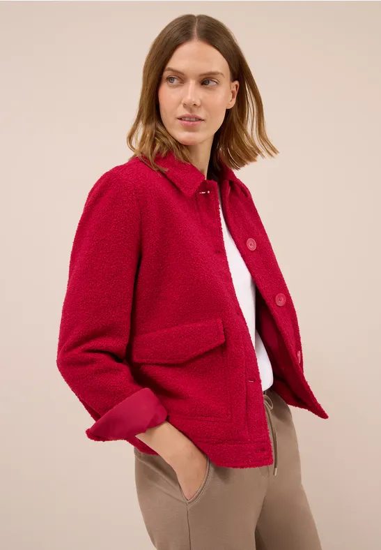 Jacke in Wolloptik