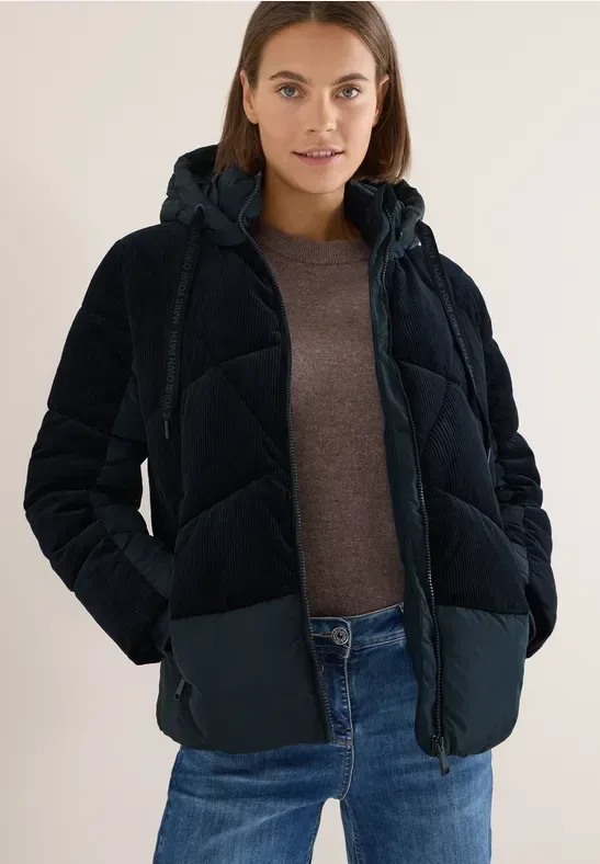 Puffer Jacke mit Cord