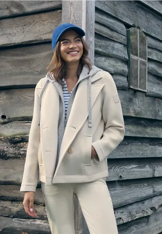 Cecil Cabanjacke mit Kapuze mit Reverskragen und Kapuze