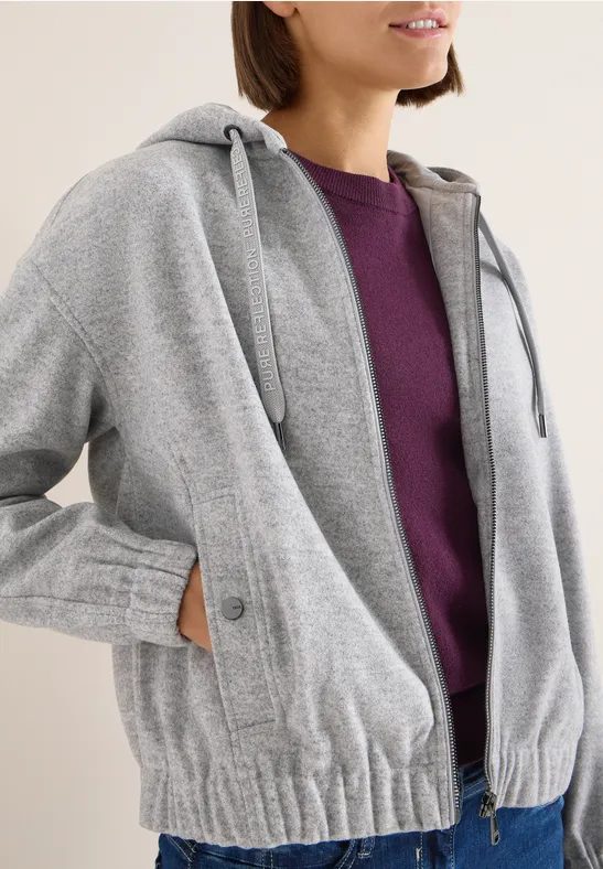 Hoodie Blouson in Wolloptik