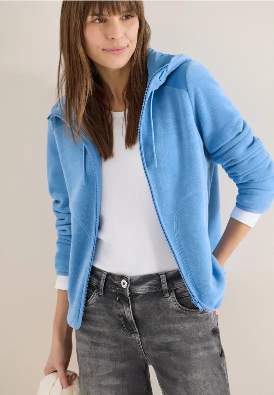 Fleecejacke mit Hoodie