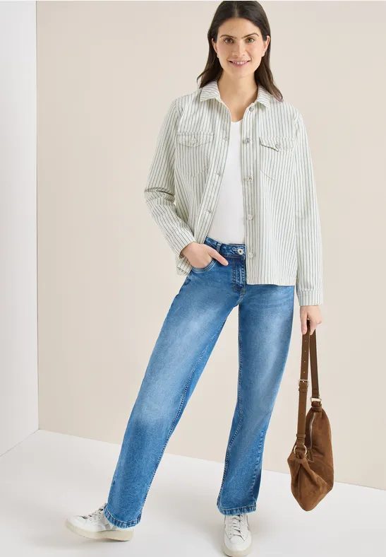 Overshirt mit Streifenmuster