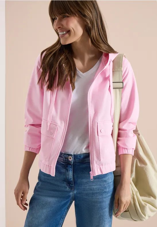 Jacke mit Kapuze und Elastikbund