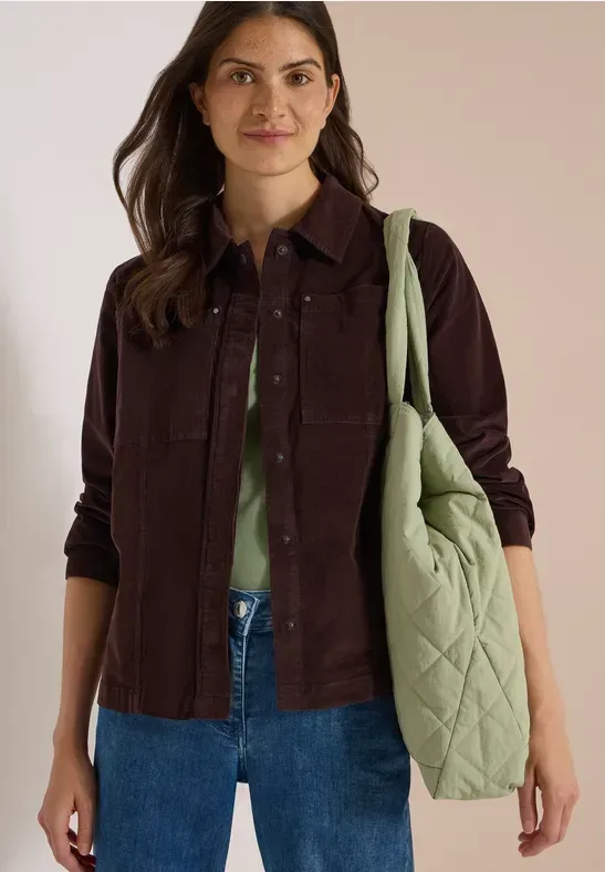 Feincord Overshirt mit Brusttaschen