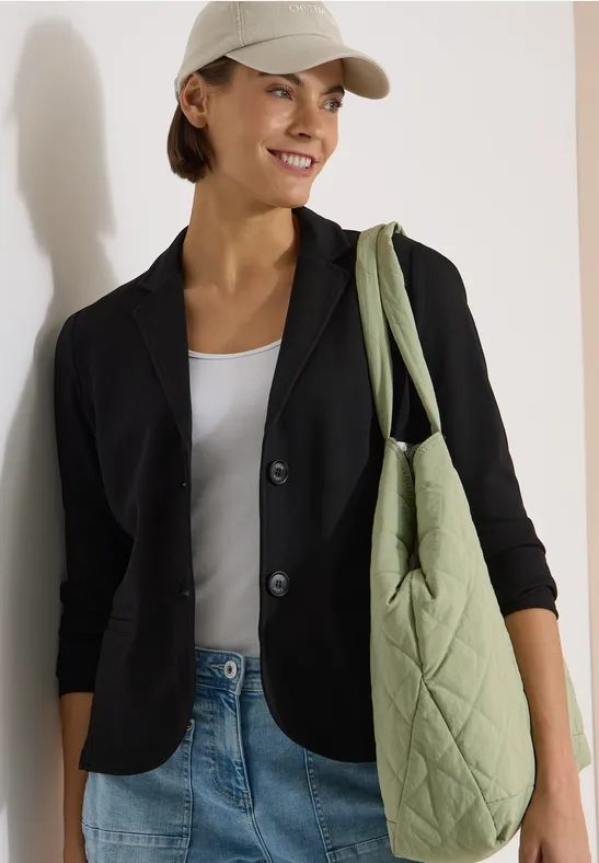 Basic Blazer mit Reverskragen und Knöpfen