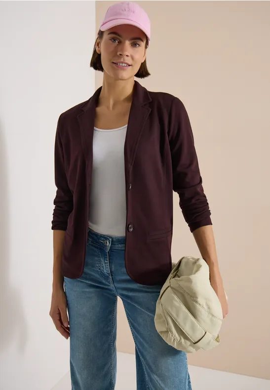 Basic Blazer mit Reverskragen und Knöpfen