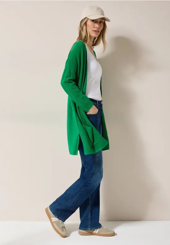 Offener Feinstrick Cardigan