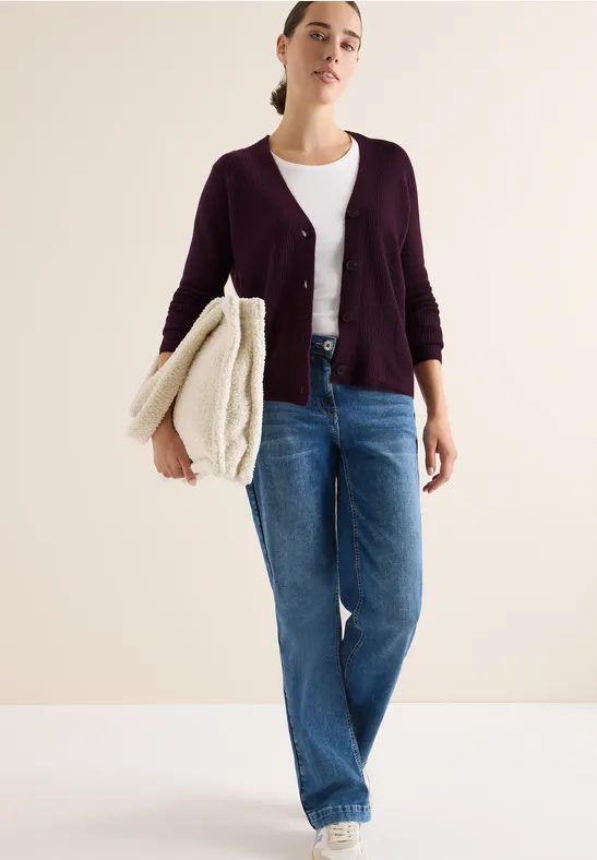 Cardigan mit Strukturdetail