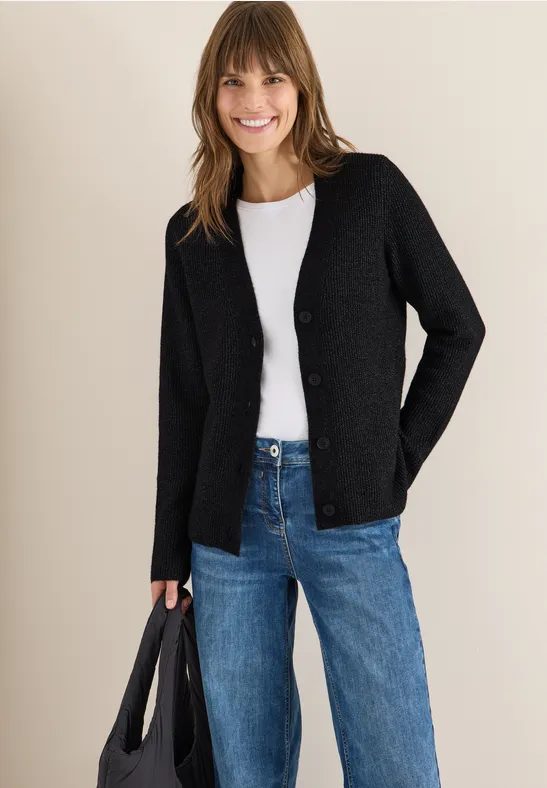 Cardigan mit Strukturdetail