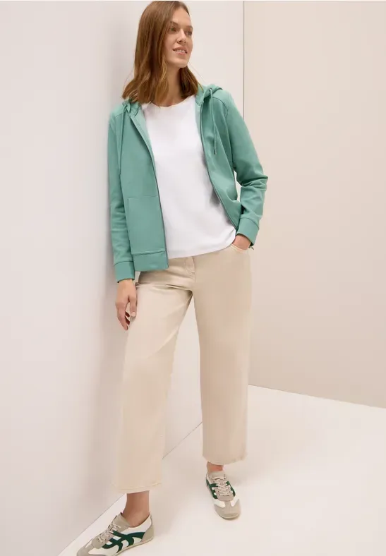 Sweatjacke mit Struktur