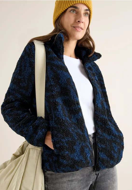 Zebra Jacquard Fleecejacke
