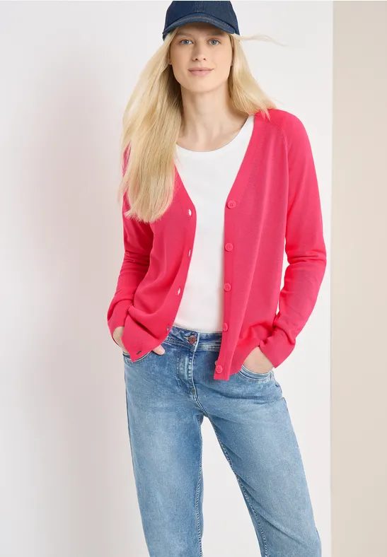 Basic Cardigan mit V