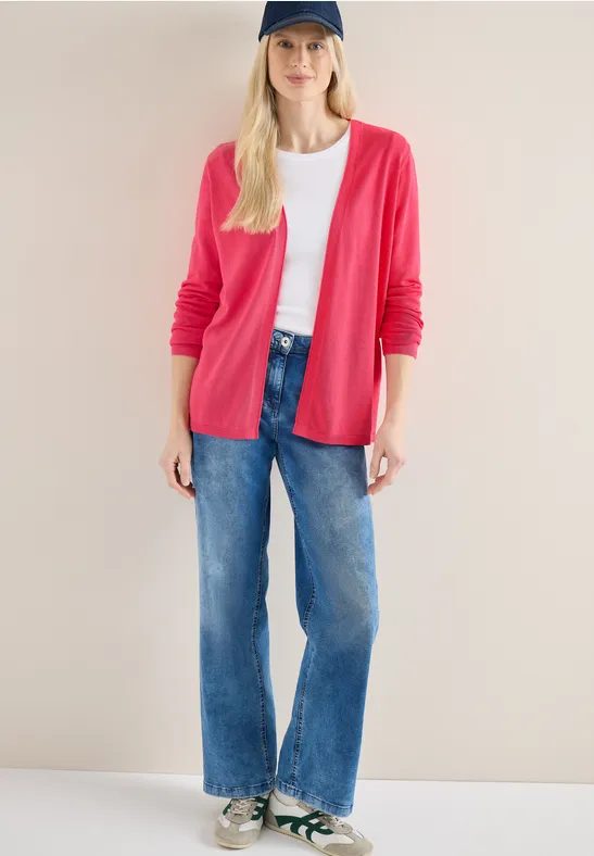 Basic Cardigan in offener Passform