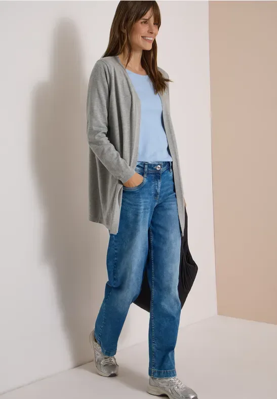 Offener Cardigan in langer Passform
