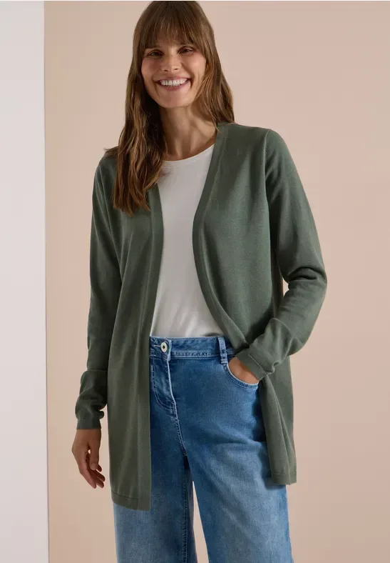 Offener Cardigan in langer Passform