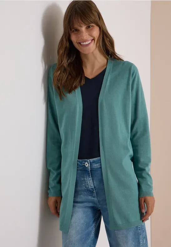 Offener Cardigan in langer Passform