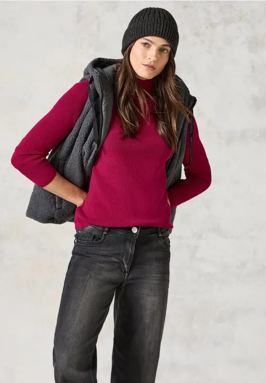 Pullover mit Strukturmix