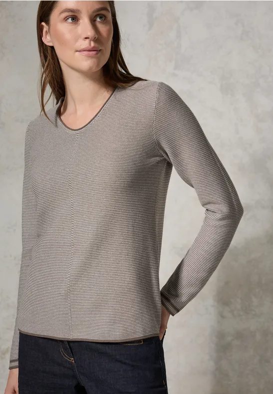 Pulli mit Strukturstreifen