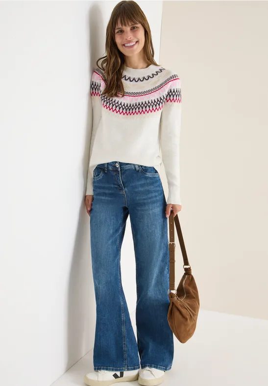 Gemusterter Strickpullover