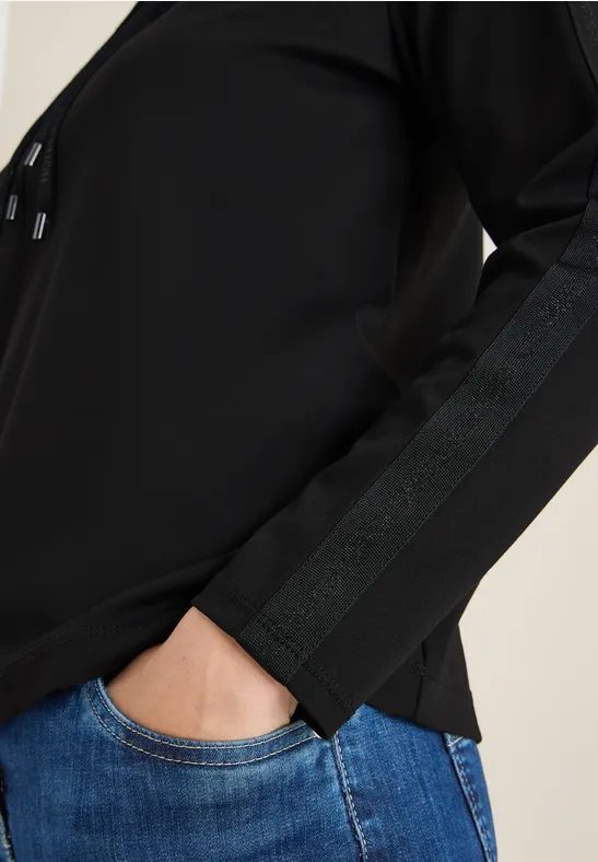 Sweatshirt mit Glitzertape