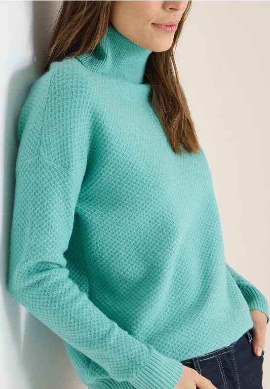 Struktur Rollkragenpullover