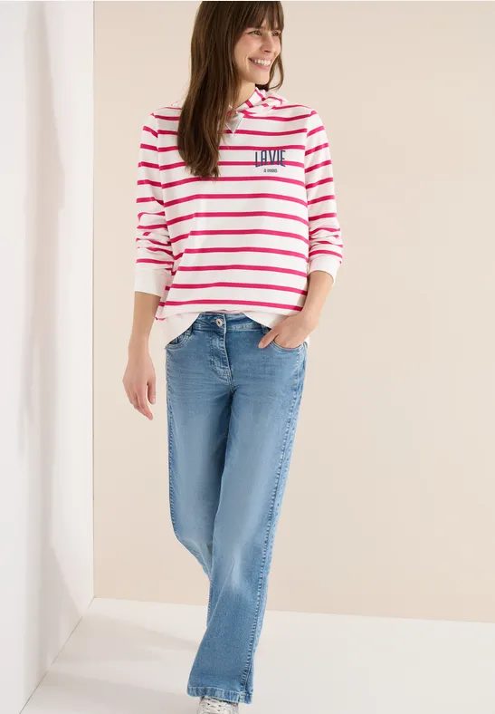 Sweatshirt mit Kapuze und Chestprint