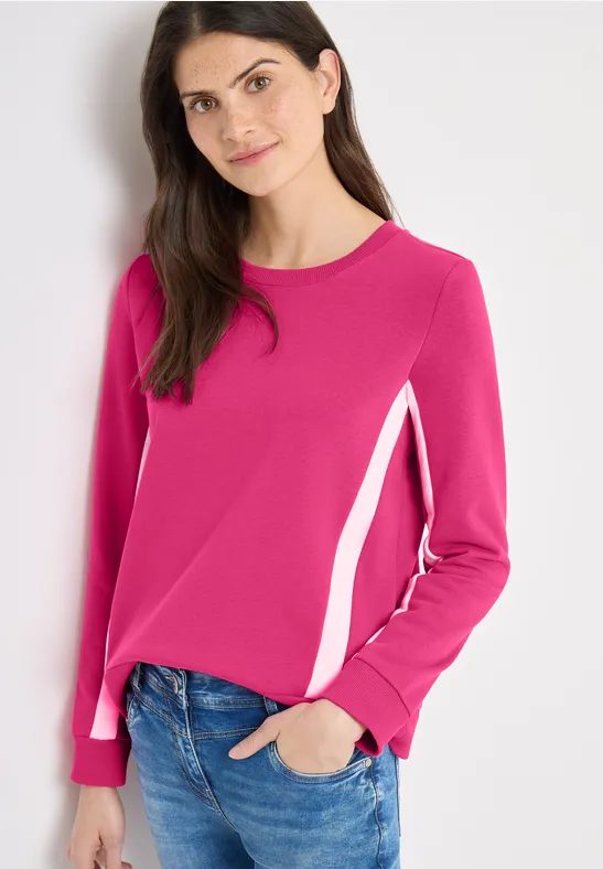Sweatshirt mit Colorblock Details