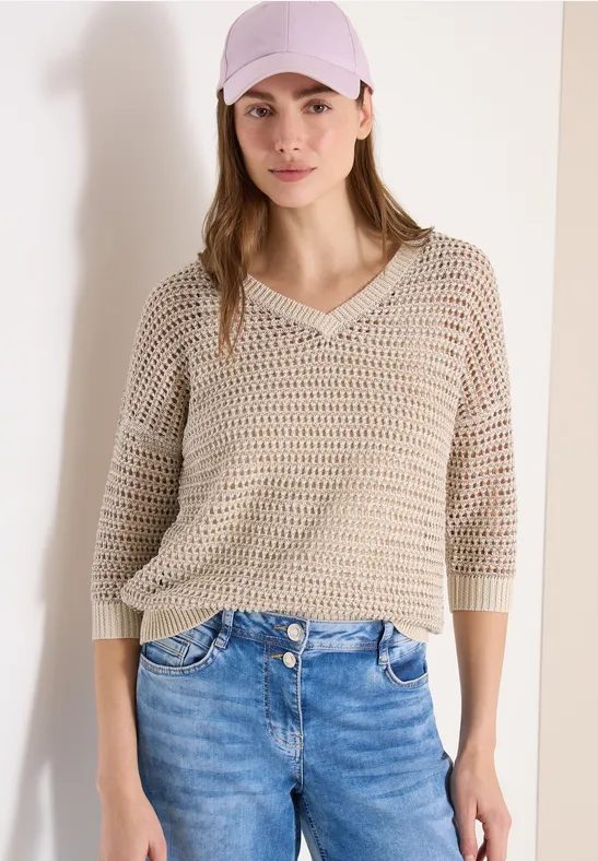 Pullover mit V