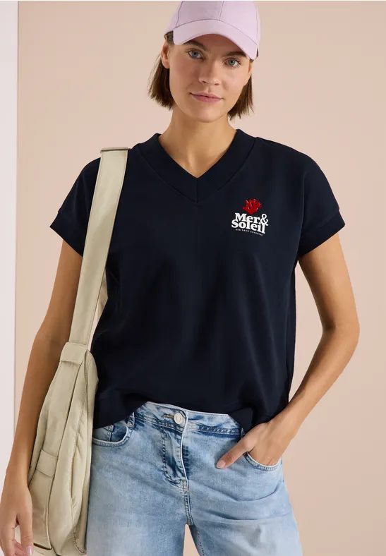 Kurzarm Sweatshirt mit Backprint