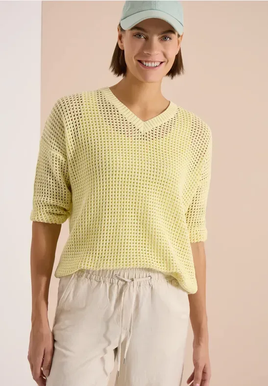 Kurzarm Pullover im Crochet