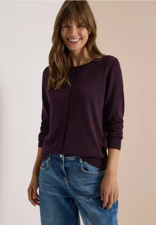 Basic Pullover mit Rundhals in Unifarbe
