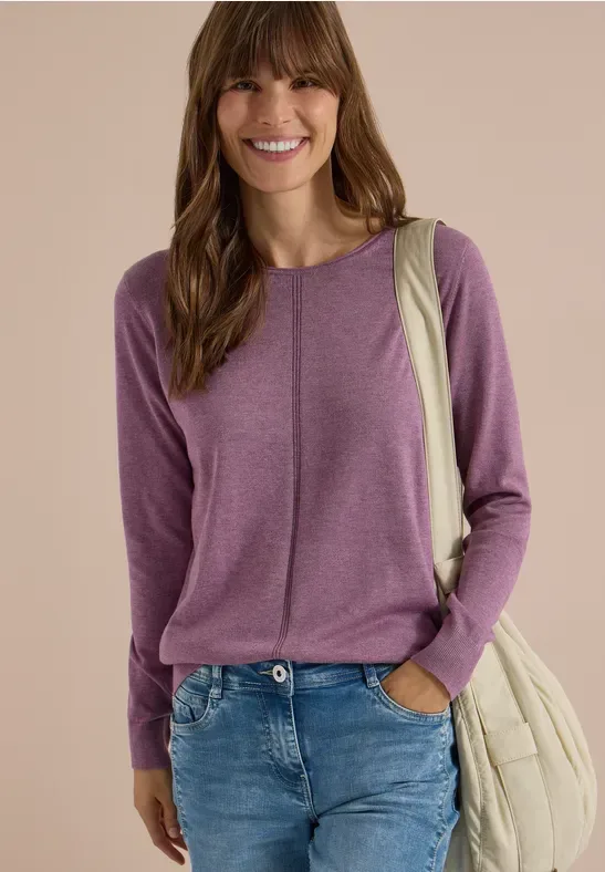 Basic Pullover mit Rundhals in Unifarbe