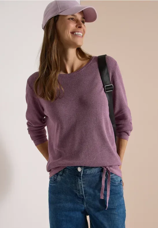 Pullover mit Rundhals und Struktur