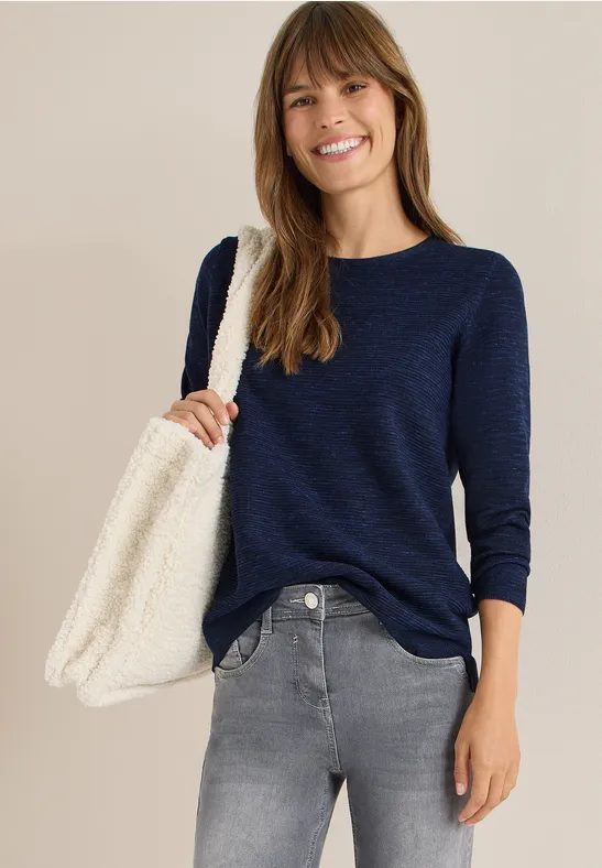 Rundhals Strukturpullover