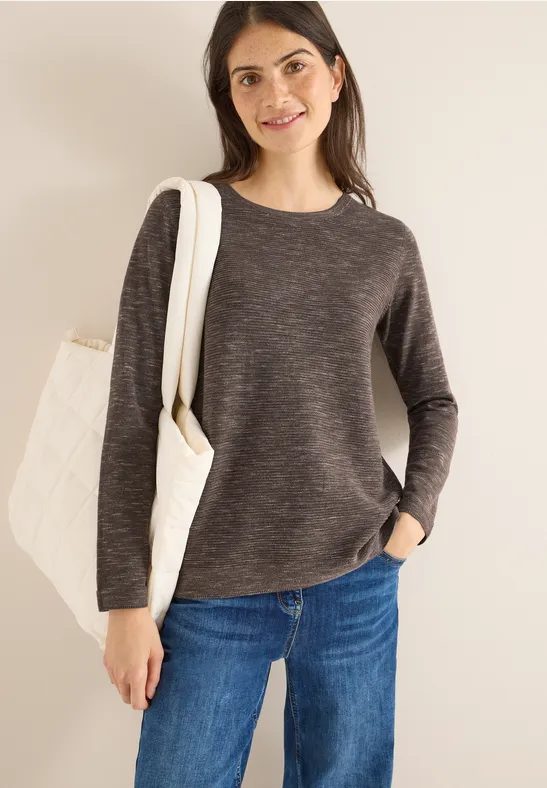 Rundhals Strukturpullover