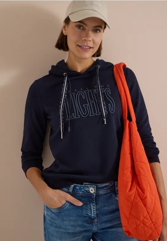 Sweatshirt mit Kapuze und Wording