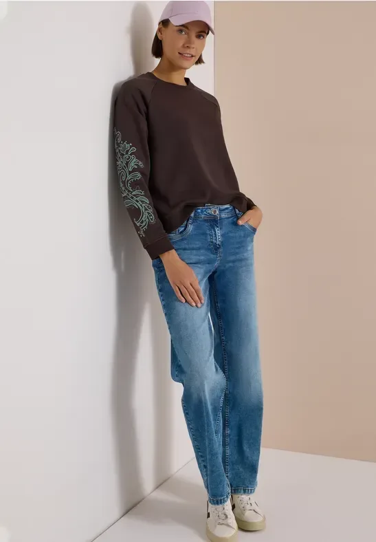 Sweatshirt mit Artwork am Ärmel