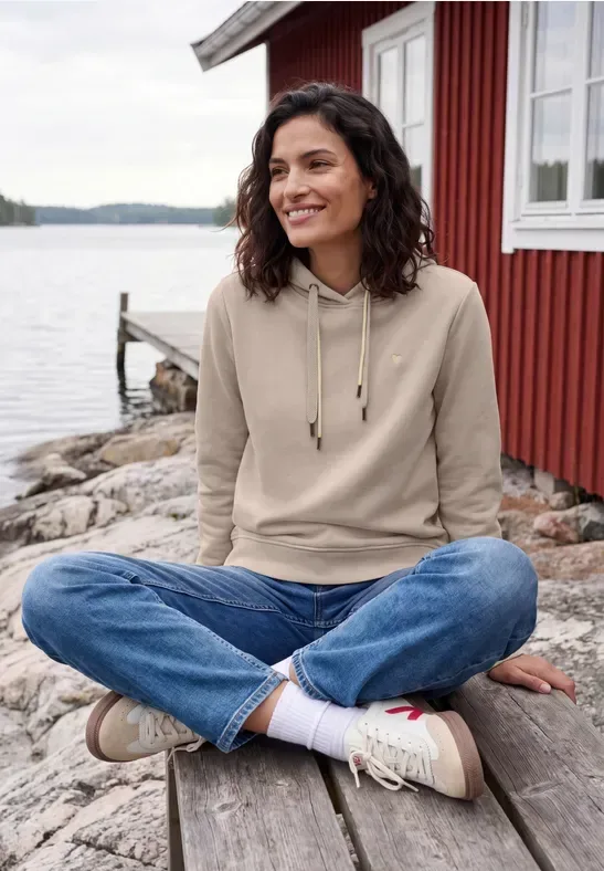 Langarm Sweatshirt mit Kapuze