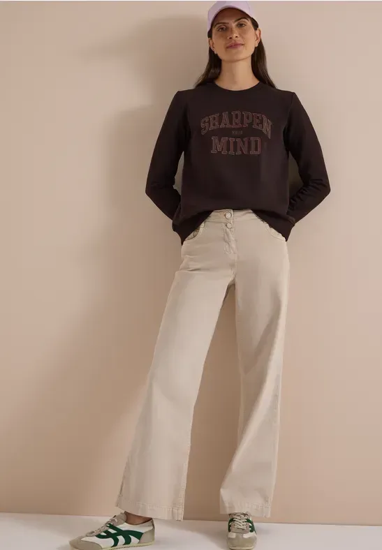 Sweatshirt mit Wording Artwork