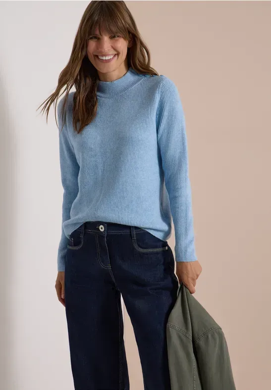 Pullover mit Struktur und Knopfdetail